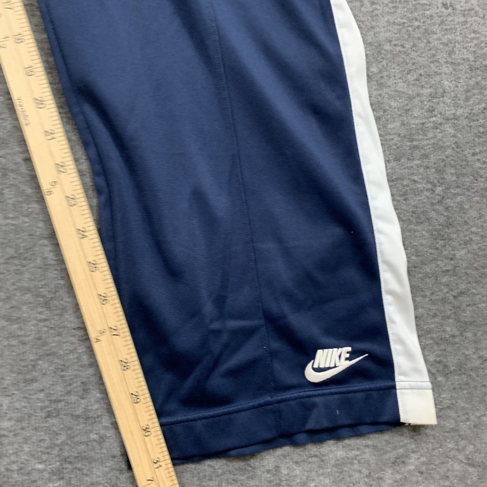 VTG Y2K Nike Track Pants Men's Large Blue White Stripe Embroidered Baggy Loose - Picture 14 of 15